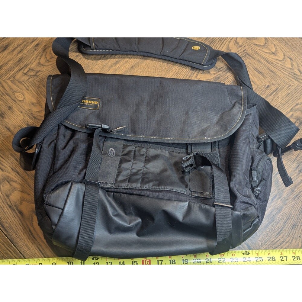 Timbuk2 Messenger Bag - Black Cross Body Shoulder Pouch - TB2 Laptop Travel Case